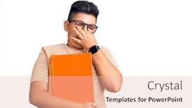  Presentation with breath - Presentation design featuring little-boy-kid-holding-book background and a lemonade colored foreground