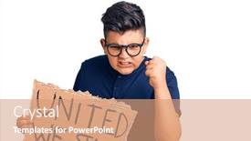  Presentation with anger kid - Presentation design consisting of little-boy-kid-holding-united background and a coral colored foreground