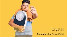  Presentation with weight loss - Presentation with little-boy-kid-holding-weight background and a yellow colored foreground