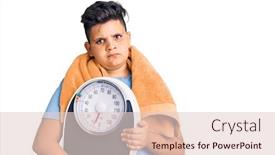  Presentation with weight loss - Theme having little-boy-kid-holding-weight background and a lemonade colored foreground