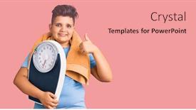  Presentation with toothpaste little kid boy brushing - Amazing PPT theme having little-boy-kid-holding-weight backdrop and a coral colored foreground
