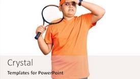  Presentation with angry kid - Audience pleasing slides consisting of little-boy-kid-playing-tennis backdrop and a lemonade colored foreground