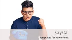  Presentation with anger kid - Presentation design enhanced with little-boy-kid-using-vintage background and a white colored foreground