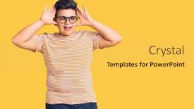  Presentation with clothes - Cool new presentation with little-boy-kid-wearing-casual backdrop and a yellow colored foreground