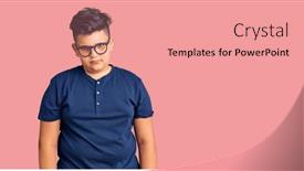  Presentation with angry kid - Presentation having little-boy-kid-wearing-casual background and a coral colored foreground