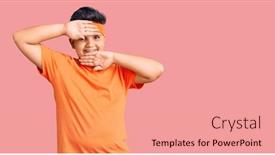  Presentation with sportswear - Audience pleasing theme consisting of little-boy-kid-wearing-sportswear backdrop and a coral colored foreground