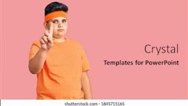  Presentation with angry kid - PPT layouts with little-boy-kid-wearing-sportswear background and a coral colored foreground