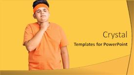  Presentation with sore throat - Presentation enhanced with little-boy-kid-wearing-sportswear background and a yellow colored foreground