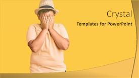  Presentation with hawaiian - Amazing presentation design having little-boy-kid-wearing-summer backdrop and a yellow colored foreground