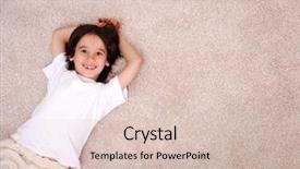  Presentation with carpet - PPT layouts consisting of little boy lying on carpet background and a lemonade colored foreground