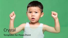  Presentation with years in the making - Slides having little boy making a stronger background and a  colored foreground