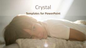  Presentation with flare - Slides having little-boy-on-bed background and a cream colored foreground