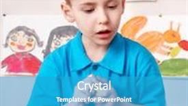  Presentation with construction - Amazing slides having little-boy-playing-construction-set backdrop and a teal colored foreground