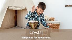  Presentation with djembe - Audience pleasing presentation consisting of little-boy-playing-djembe-drums backdrop and a coral colored foreground