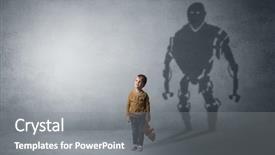  Presentation with self - Presentation featuring little boy s self image background and a gray colored foreground