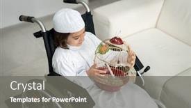  Presentation with wheelchair - Cool new theme with little-boy-sitting-in-wheelchair backdrop and a gray colored foreground