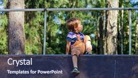  Presentation with ramp - Theme with little boy sitting on ramp background and a  colored foreground