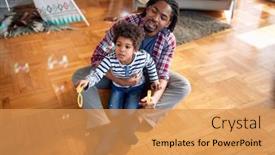  Presentation with making soap - PPT layouts having little-boy-sitting background and a yellow colored foreground