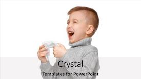  Presentation with sneezing - Audience pleasing presentation design consisting of cute little boy sneezing in tissue on white background backdrop and a light gray colored foreground