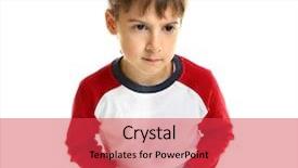  Presentation with stomach - Presentation theme with little boy suffering from stomach background and a red colored foreground