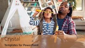  Presentation with soap - Colorful PPT theme enhanced with little-boy-with-an-indian backdrop and a coral colored foreground