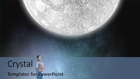  Presentation with hand cute dolls and toy - Slide deck enhanced with little boy with toy bear background and a teal colored foreground