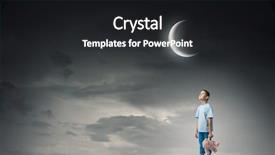  Presentation with toy - Colorful slide set enhanced with little boy with toy bear backdrop and a dark gray colored foreground