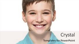  Presentation with teen - Slide set enhanced with little boys - portrait of young happy teen background and a lemonade colored foreground