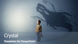  Presentation with ghost cinema - Colorful theme enhanced with little boys - scary ghost shadow backdrop and a ocean colored foreground