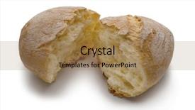  Presentation with break up broken heart - Amazing slides having little bread broken on white backdrop and a  colored foreground