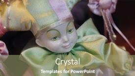  Presentation with porcelain - Cool new slide set with little-bright-porcelain-doll-close backdrop and a coral colored foreground