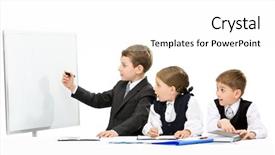  Presentation with teamwork cooperation - Beautiful presentation design featuring beautiful girl relaxing on a beach chair near the sea backdrop and a yellow colored foreground