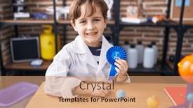  Presentation with prize - PPT layouts featuring little-caucasian-boy-at-school background and a coral colored foreground