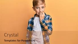  Presentation with anxiety - Amazing presentation theme having little-caucasian-boy-kid-wearing backdrop and a coral colored foreground