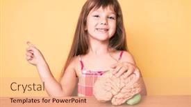  Presentation with long hair - Slide deck featuring little-caucasian-kid-girl background and a coral colored foreground