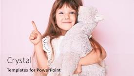  Presentation with long hair - Slide deck with little-caucasian-kid-girl background and a lemonade colored foreground