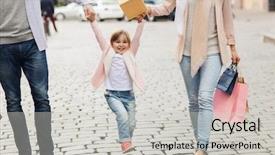  Presentation with consumerism - Beautiful PPT layouts featuring little child and shopping backdrop and a light gray colored foreground