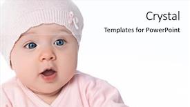  Presentation with breastfeeding - Beautiful theme featuring little child baby portrait backdrop and a white colored foreground