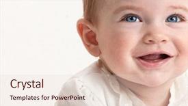  Presentation with breastfeeding - Colorful PPT theme enhanced with little child baby smiling backdrop and a lemonade colored foreground