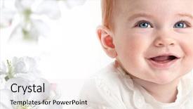  Presentation with breastfeeding - Cool new slides with little child baby smiling backdrop and a white colored foreground