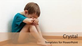  Presentation with punishment - Cool new slides with little child boy wall corner backdrop and a coral colored foreground