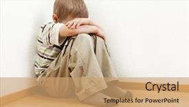  Presentation with punishment - Amazing slide deck having little child boy wall corner backdrop and a coral colored foreground