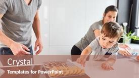  Presentation with cookies - Amazing theme having little-child-hungrily-reaches backdrop and a coral colored foreground