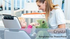  Presentation with ophthalmology surgery sutures - Beautiful PPT theme featuring little-child-in-dentists-surgery backdrop and a light blue colored foreground