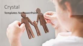  Presentation with mom - Amazing PPT theme having little-child-looking backdrop and a soft green colored foreground