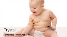  Presentation with baby book - Amazing PPT theme having little child play with book backdrop and a  colored foreground