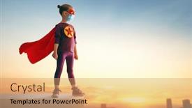  Presentation with flu virus - Audience pleasing PPT layouts consisting of little-child-playing-superhero backdrop and a coral colored foreground