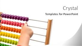  Presentation with filipino child playing - PPT theme with little-child-playing-with-abacus and a white colored foreground