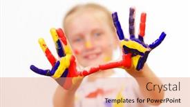  Presentation with colorful hand prints - 