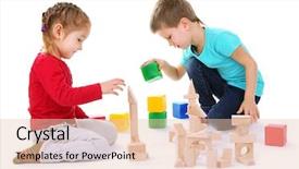  Presentation with white parents and black children - Slide deck enhanced with little children isolated on white background and a lemonade colored foreground